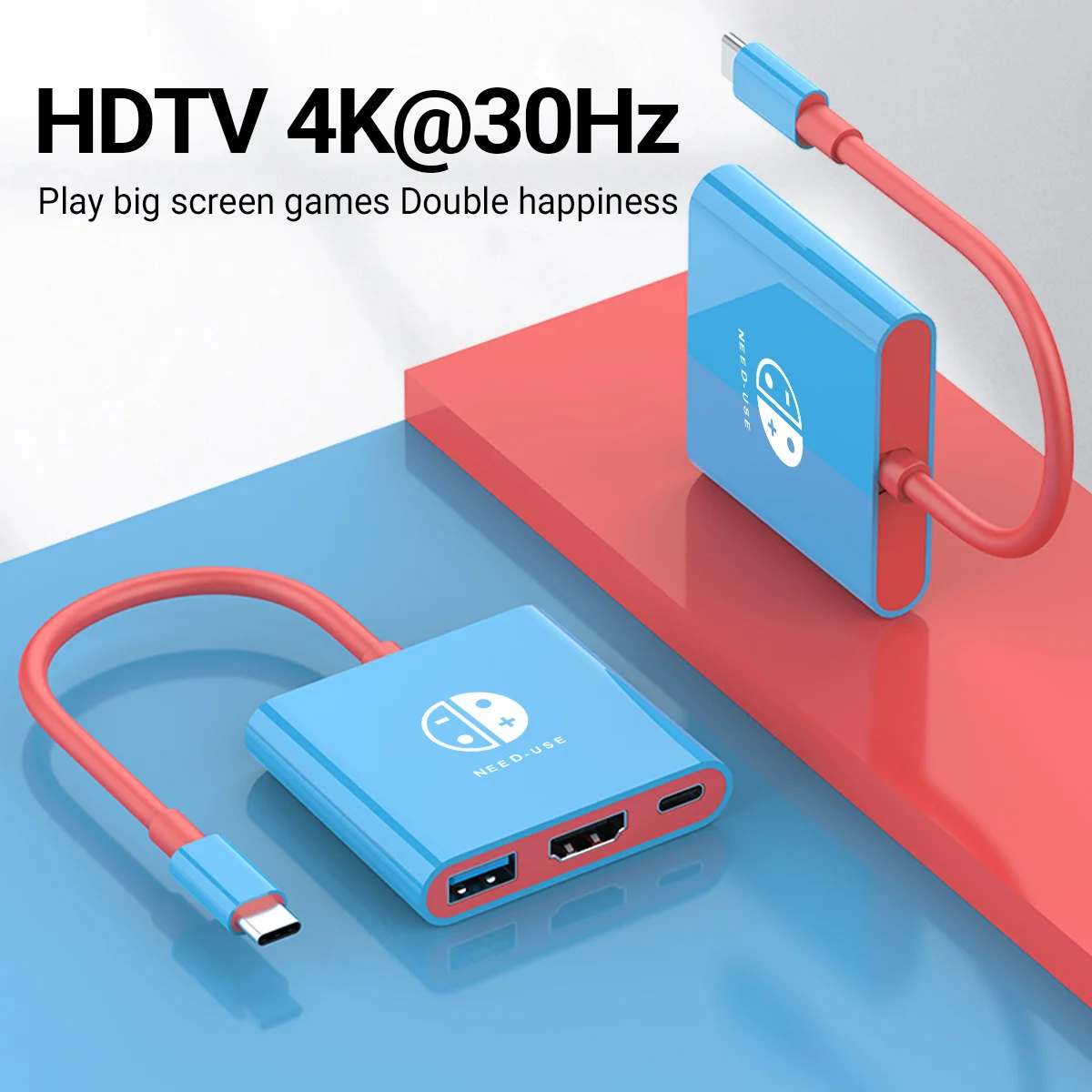محطة إرساء التبديل المحمولة TYPE-C Hub مع HDMI وUSB 3.0 مثالية للسفر والألعاب #1