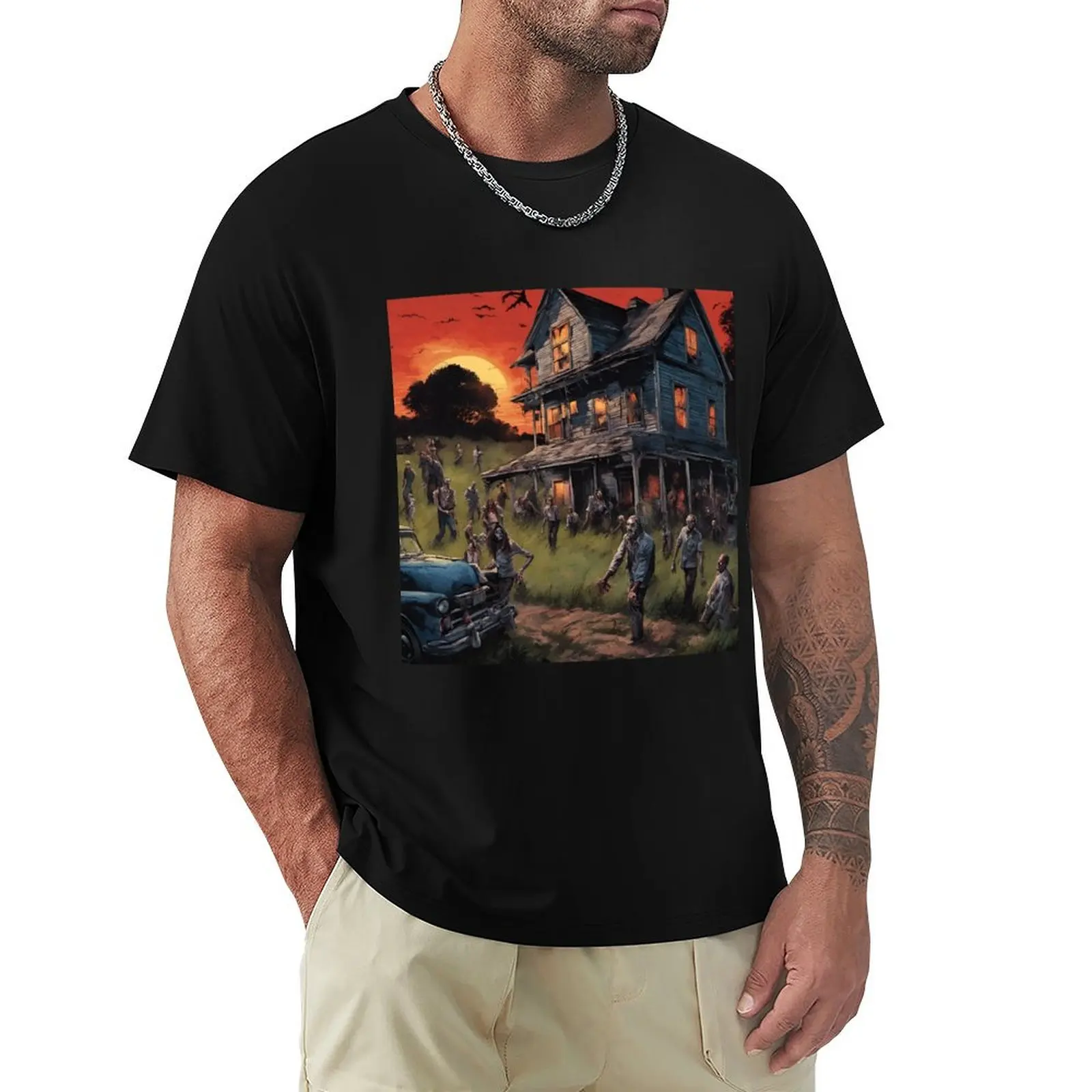 

Night of the living dead T-Shirt blue archive funny shirt cotton valentines boutique clothes quick-drying mens tall t shirts