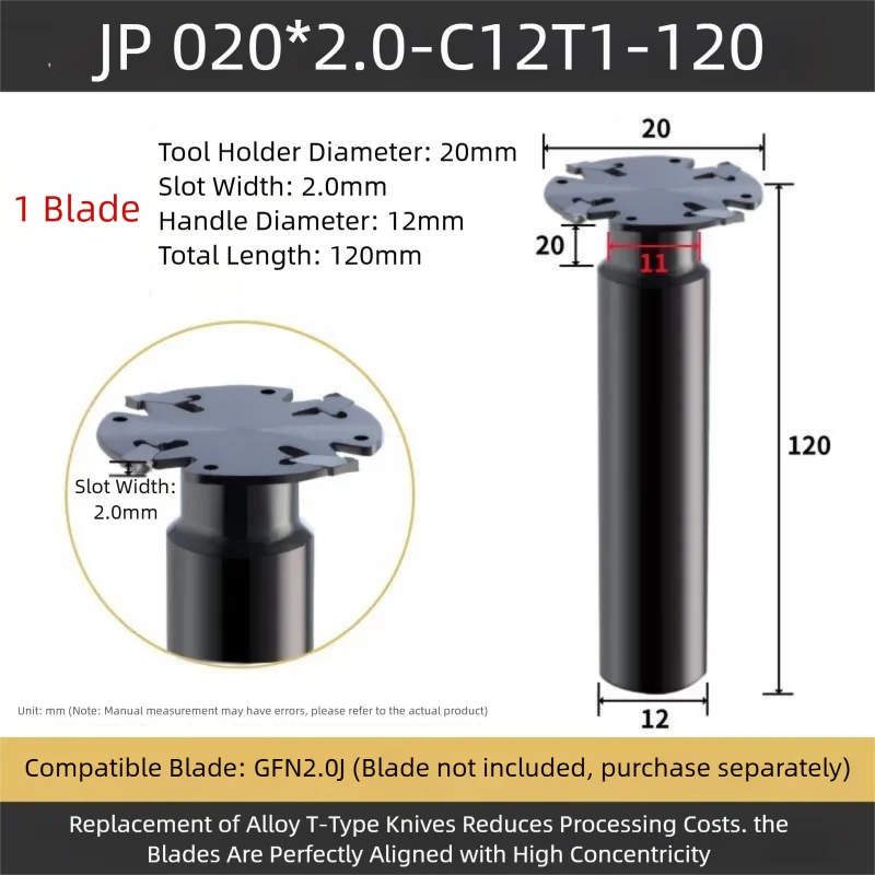 Jp Zaagblad Frees Cutter Bar 40X2 40X3 45X2 45X3 50X2 50X3 Freesgroef Gereedschap Vervangbaar Inzetstuk Gf 2Mm 3Mm
