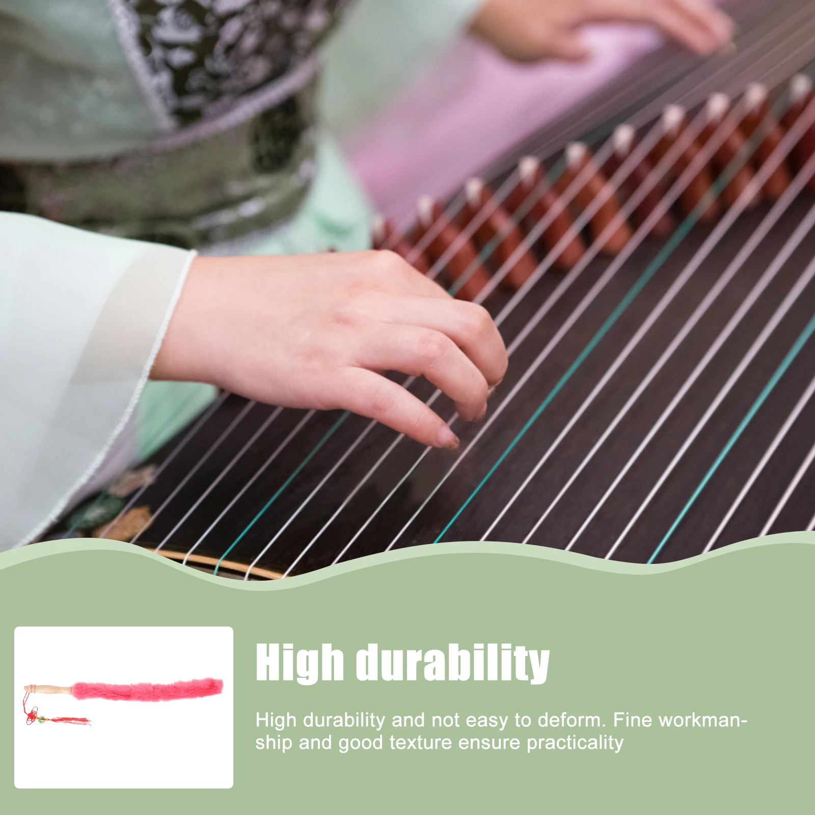 

Guzheng Cleaning Brush Rabbit Hair For Guqin Instrument Cleaner Dust Removal Tool High Durability Fine Workmanship Musical
