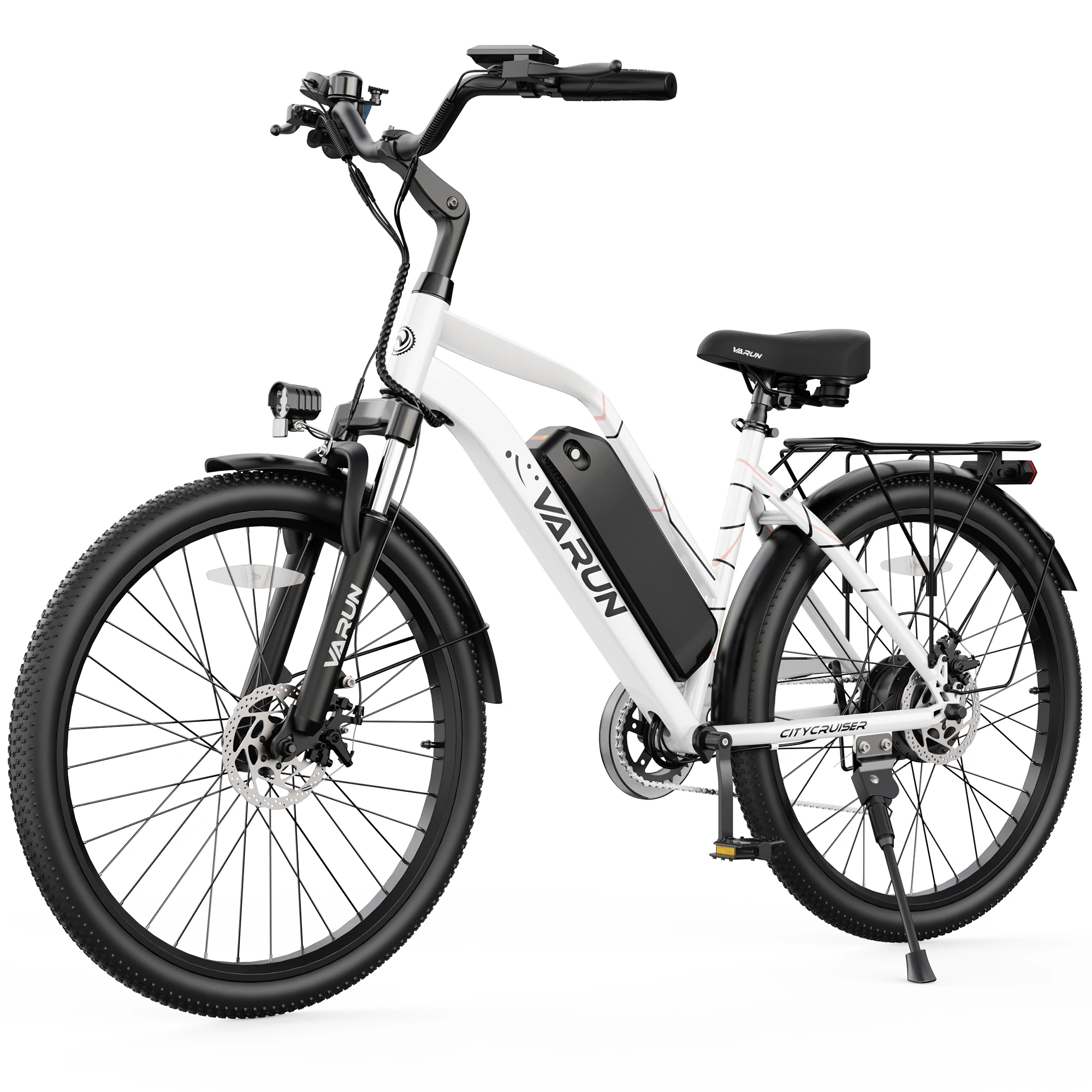 

VARUN CITY CRUISER Электрический велосипед для взрослых, электрический велосипед с двигателем 500 Вт, мужской электрический велосипед с аккумулятором 48 В, 7,8 Ач, горный электронный велосипед с 26 щелчками