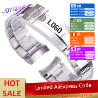Customized Logo Mechanical Watch Watch Modification&Repair Accessories Steel Wristband for Submarine Log Strap Buckle 20mm Width