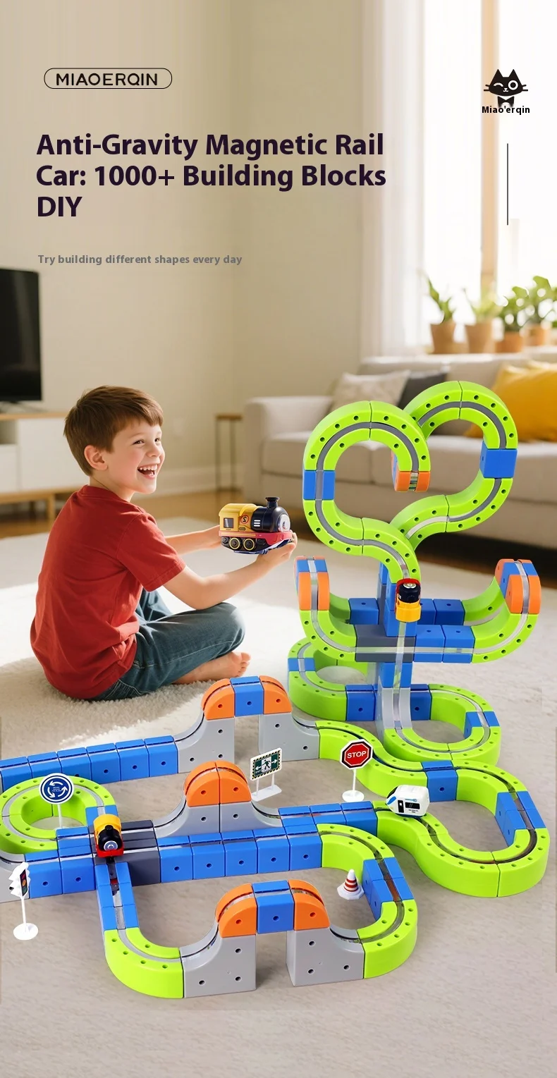 Juego De Tren Eléctrico Magnético 3D Para Niños – Pistas Flexibles Y Creativas, Juguete STEM Educativo Para Regalar En Cumpleaños O Navidad