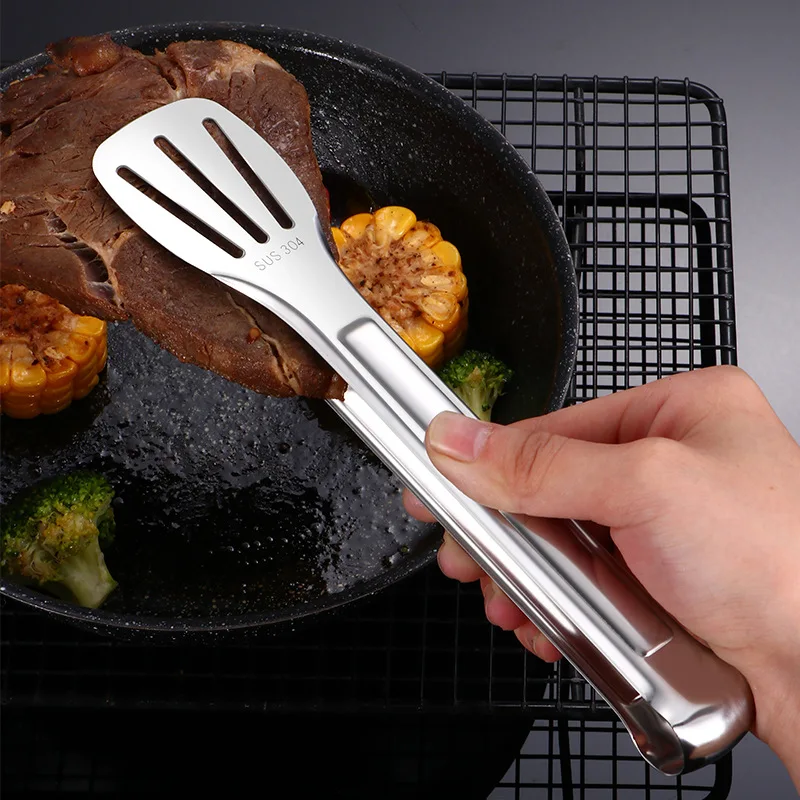 Edelstahl Lebensmittel Zange Grill Zange Fleisch Salat Steak Lebensmittel Servieren Clip Pinzette Lange BBQ Kochen Zange Küche Utensilien – Detail 11