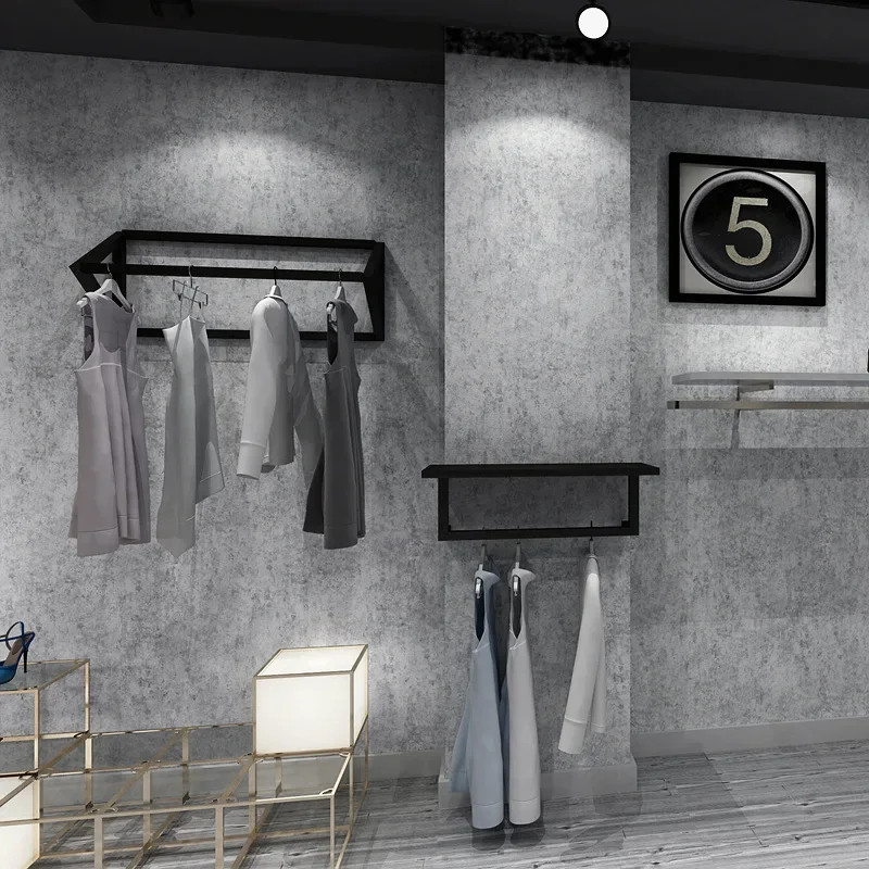 Vintage Nostalgic Industrial Style Loft Wallpaper Mottled Retro Bar Coffee Restaurant Clothing Store Cement Gray Wallpaper