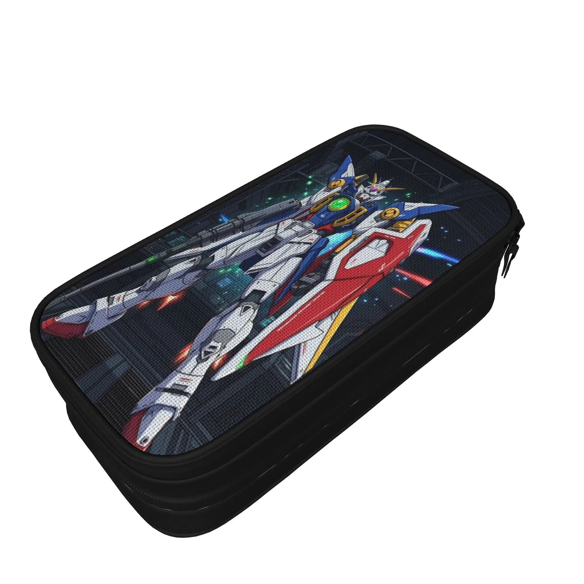 Large Capacity Pen Box mobile suit gundams Office Accessories  Double Layer Pencil Box Girl Makeup Bags Birthday Gift