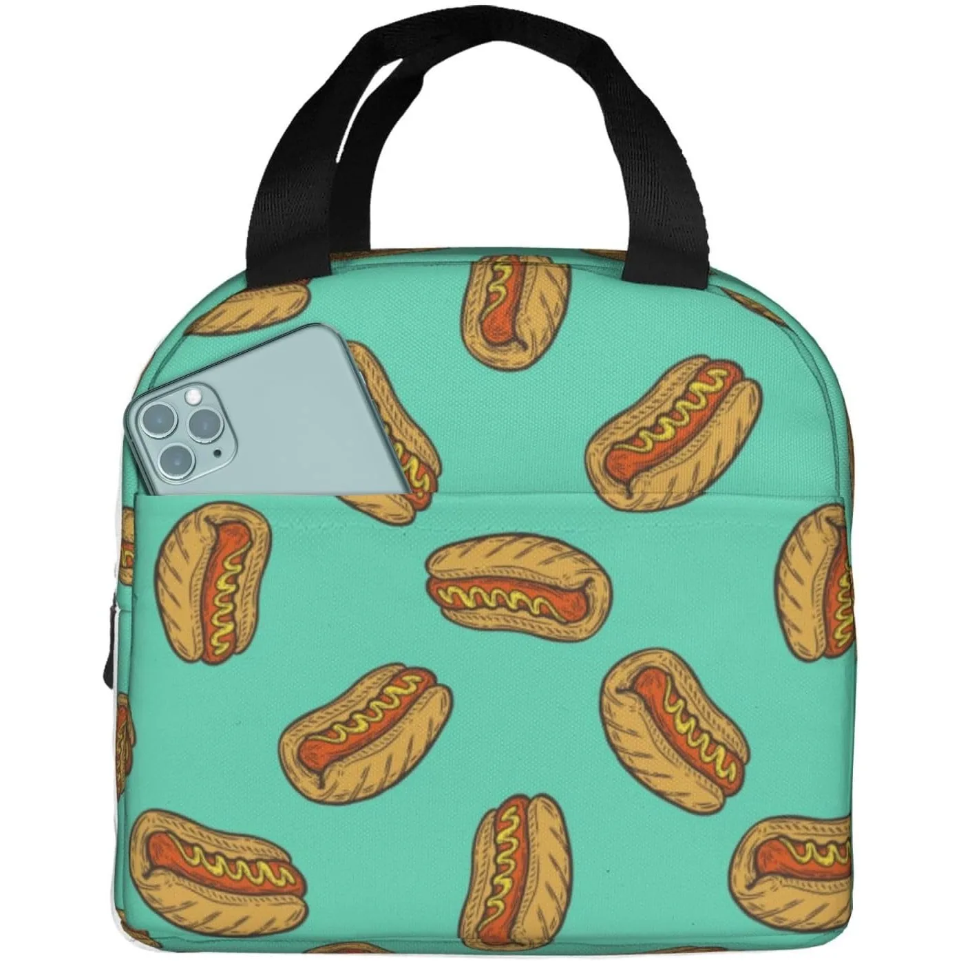 Adult Insulated Lunch Box, Small Leakproof Cooler Food Lunch Containers Reusable Large Capacity Lunch Tote Bags for Work