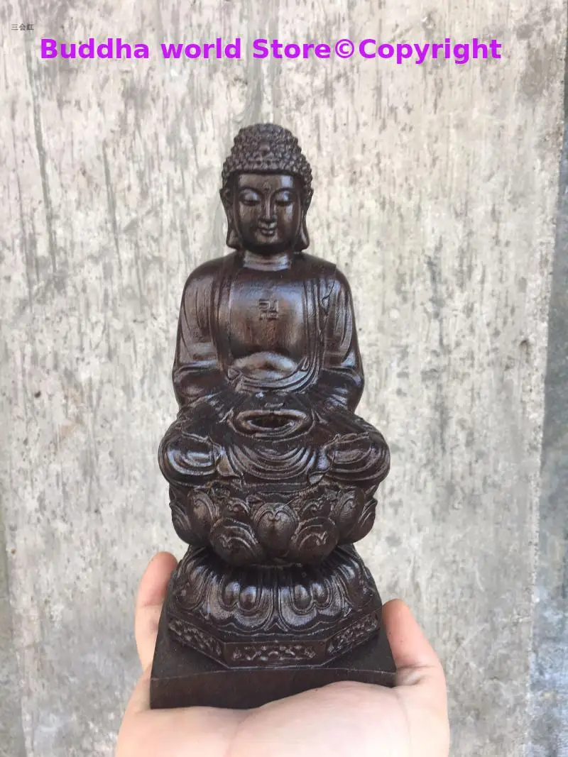 

GOOD Southeast Asia HOME Shop shrine CAR Efficacious protection worship Wood carving Sakyamuni Buddha statue FENG SHUI statue