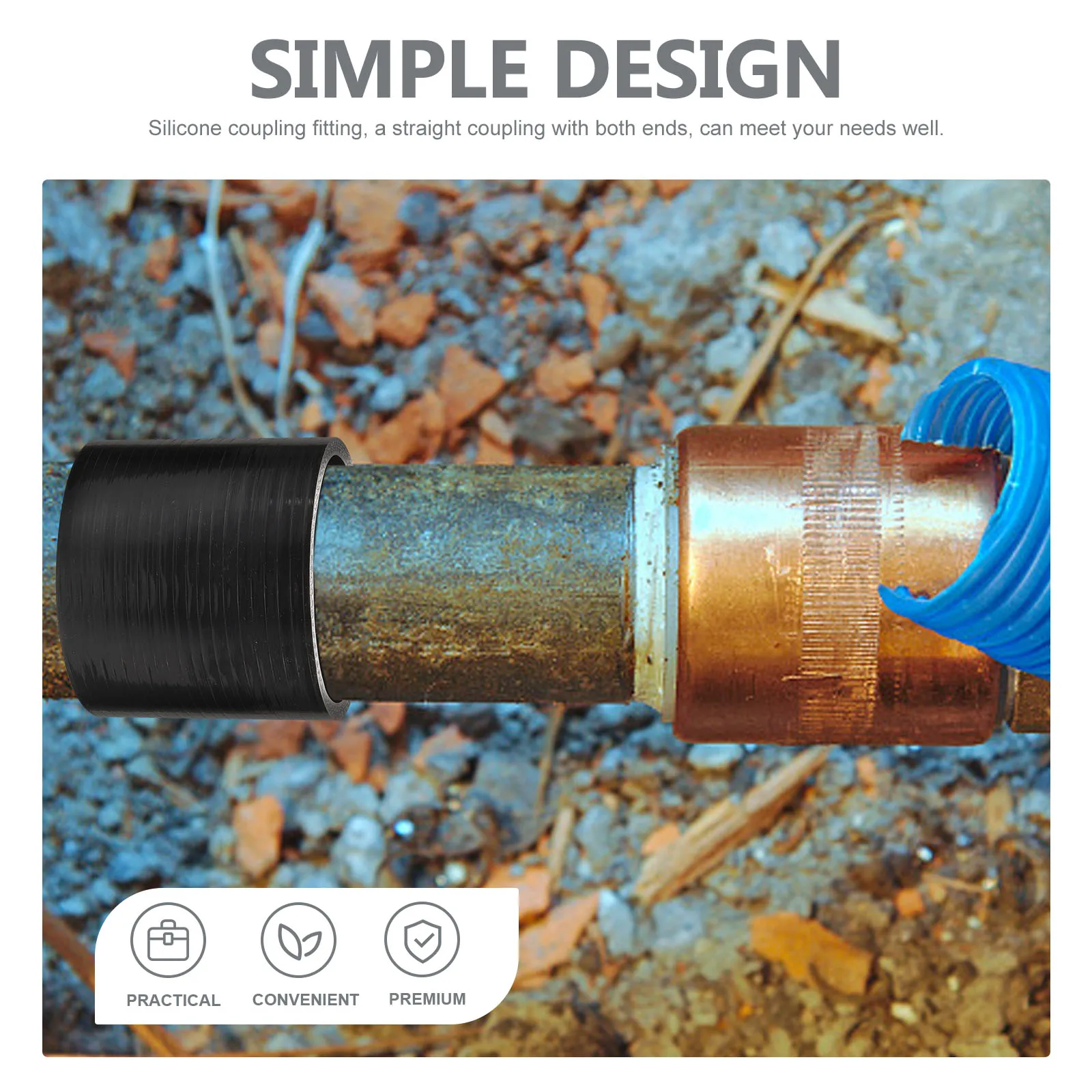 

Silicone Tube Joint Straight Connector Water Pipe Fitting Hose Quick Fittings Couplings Garden Connectors Rubber Washer