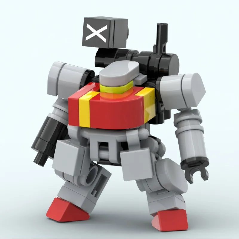 Moc bloco de construção pequena armadura robô exoesqueleto mecha guerreiro modelo ornamento montagem brinquedo diy crianças educação brinquedos crianças presente