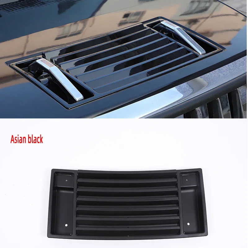 

For 2003-2009 Hummer H2 front cover grille hood trim Hood decorative accessories ABS gloss Piano black 1pcs