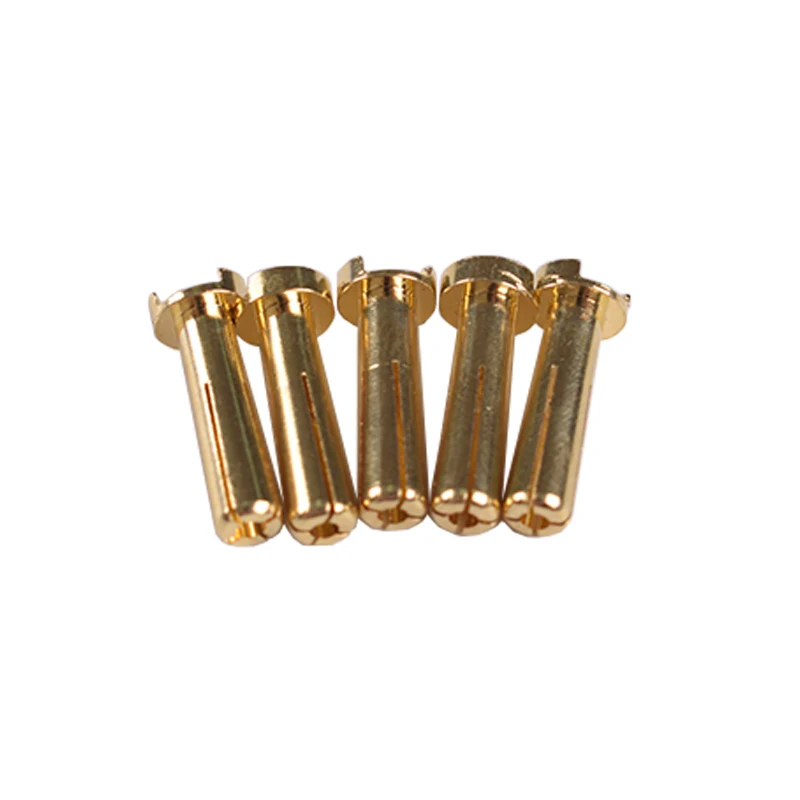 Enchufe de conector macho y hembra de perfil bajo para batería Lipo RC, conector redondo chapado en oro de 5/10/20 piezas, 4,0mm, 18mm, Motor ESC, nuevo