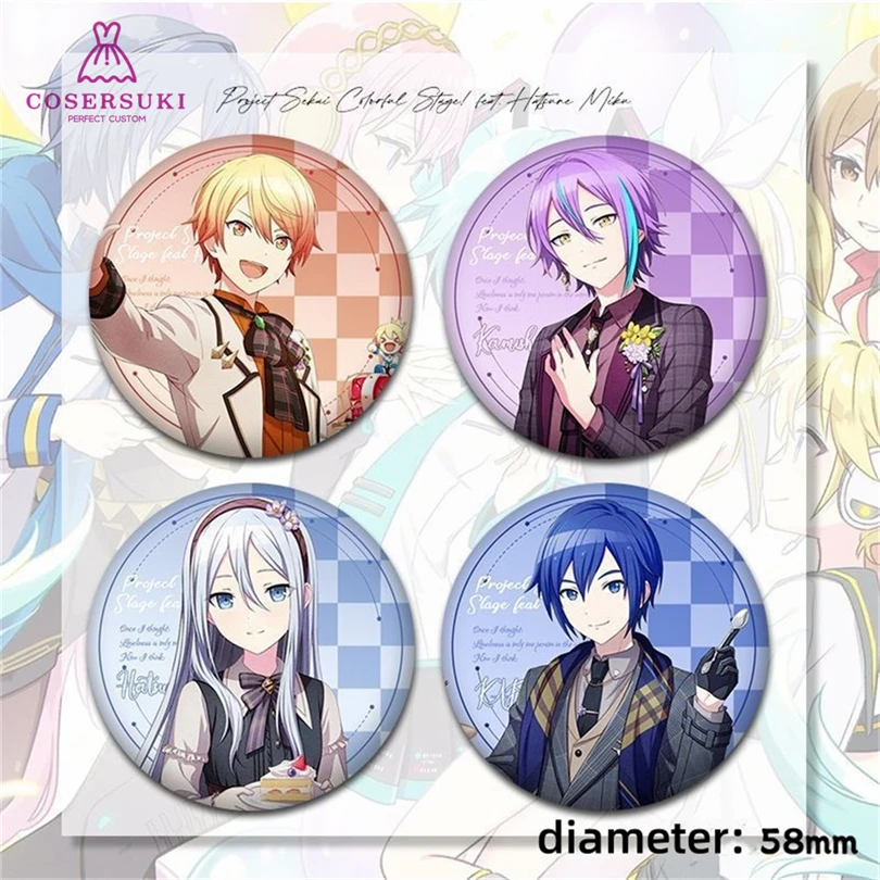 

Project Sekai Pin 58 mm Badge Customizable Hinomori Shiho Hanasato Minori Tenma Tsukasa Akiyama Mizuki Shiraishi An