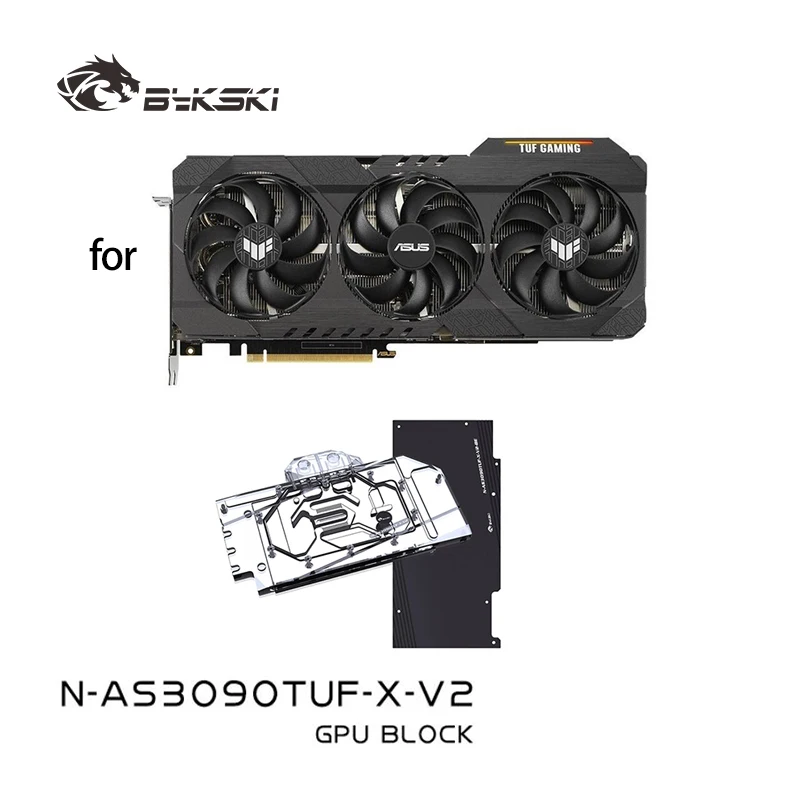 Bykski N-AS3090TUF-X-V2 /GPU Block Use for ASUS TUF RTX3090/3080/3070TI GAMING/Full Cover Copper Video Card with Backplane