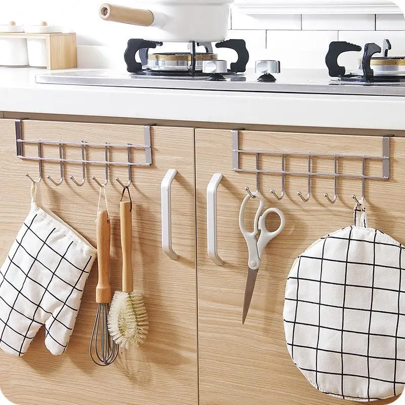 No Drill Over Door Hooks Heavy Duty Waterproof Space Saving Wall Hanger Organizer for Coat Bag Hat Kitchen Bathroom Laundry Room view 5