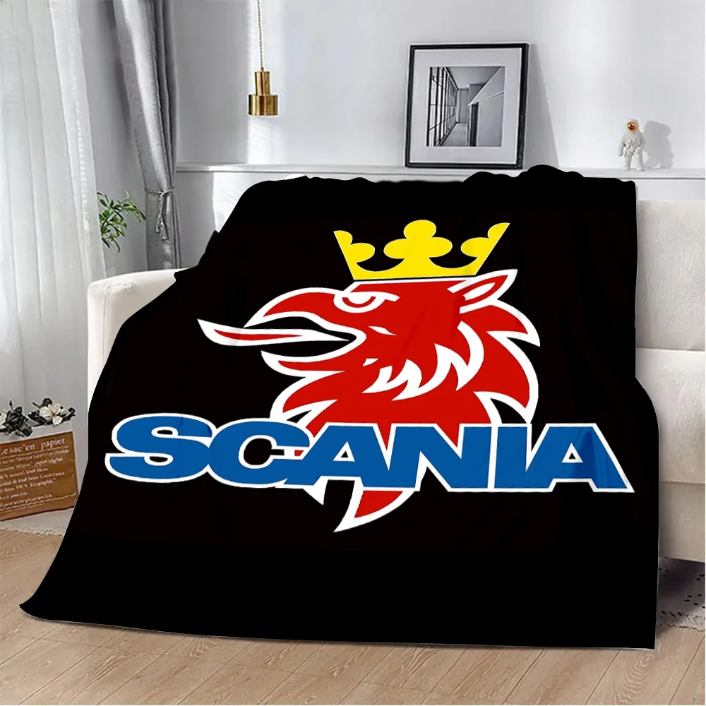 Sweden Car Printed Blanket Picnic Blankets Warm Blanket Soft and Comfortable S-Saabs S-Scanias Blanket Home Travel Birthday Gift