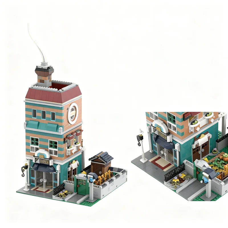2130pcs MOC Modular Buildings Garden Villa Model Building Blocks Collection Education Birthday Display Creative Brick Assemble