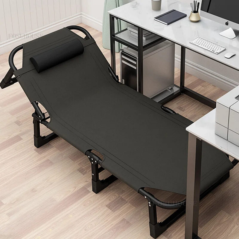 

Multi-function Balcony Home Leisure Folding Beds Simple Office Single Lunch Break Lounge Chair Outdoor Portable Camping Care Bed
