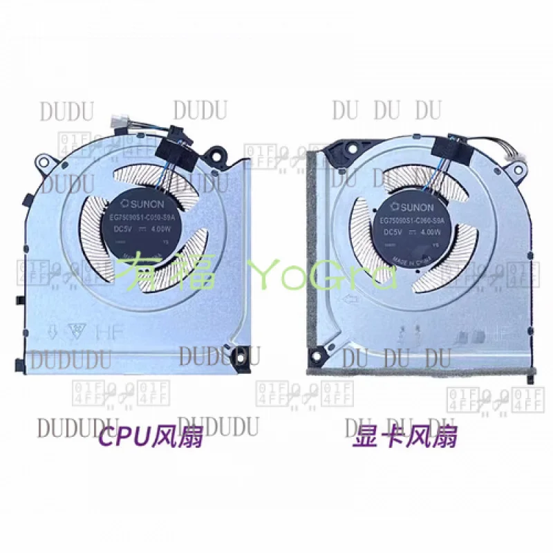 

DDD Original for ThundeRobot TR 911 ZERO 2024 CPU+GPU FAN EG75090S1-C050/C060-S9A