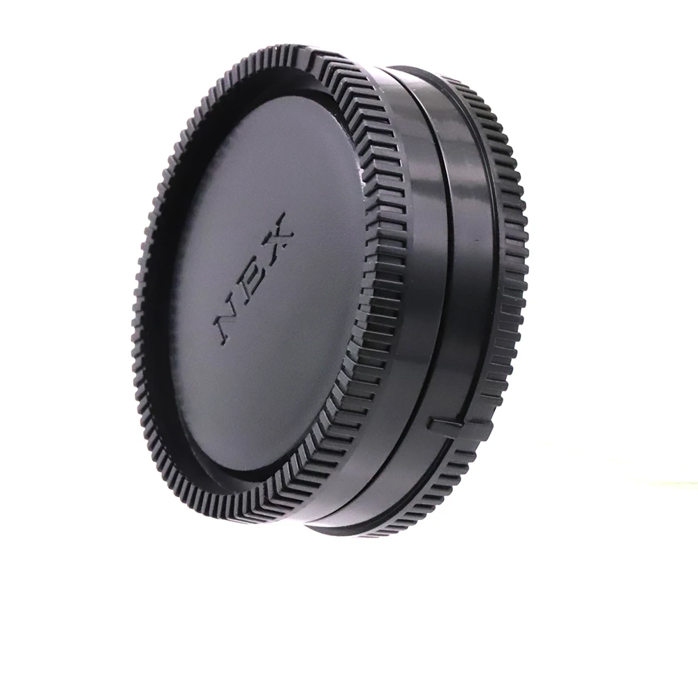 For Sony E / FE Rear Lens Cap Camera Body Cap Set Plastic Black for Sony E mount camera and lens NEX,A7,A9,A6000 series etc.