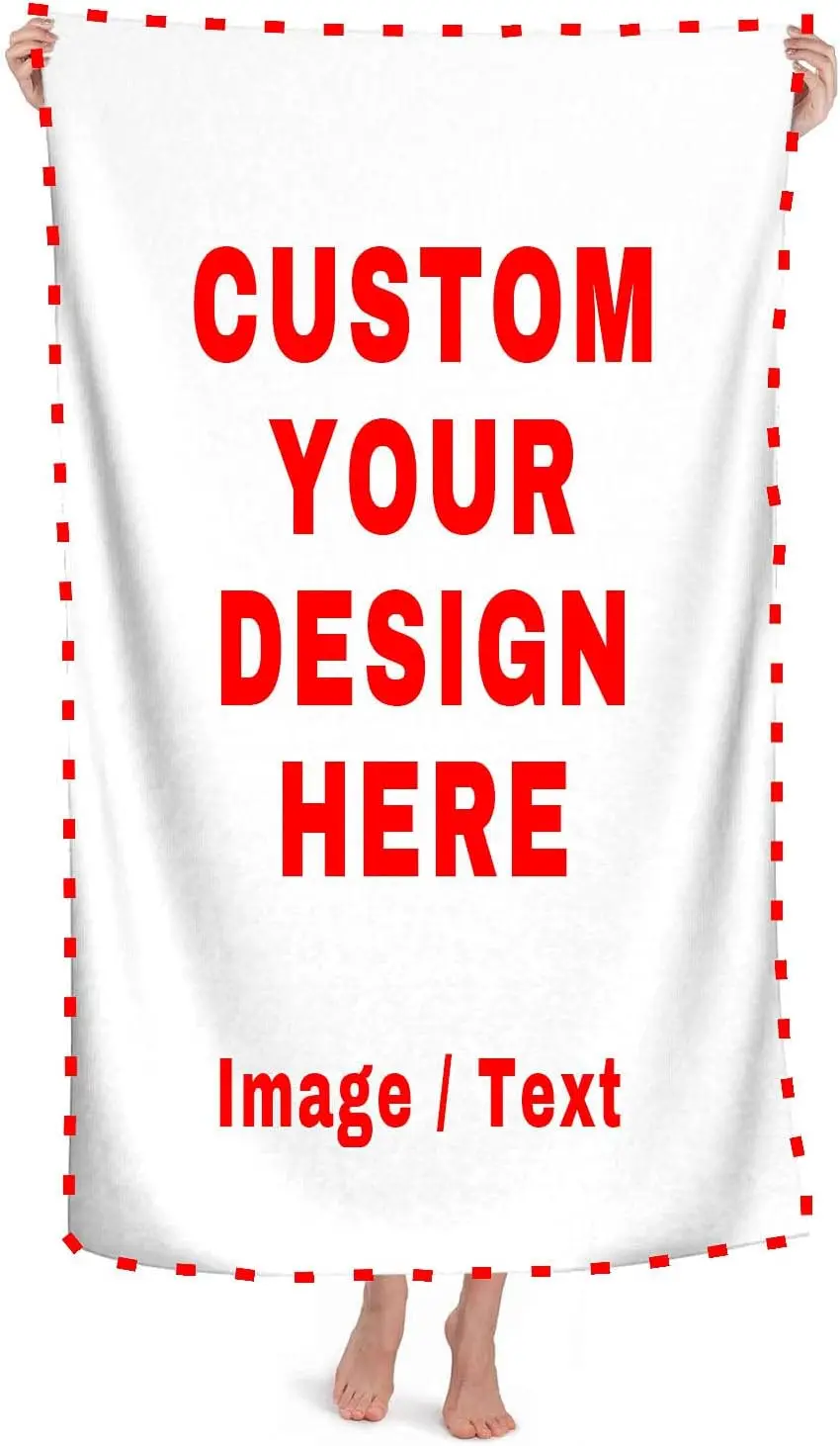 Custom Oversize Beach Towels,Personalized Absorbent Bath Towel, Pool Towel for Bathroom, Camping, Backpacking, Gym, Travelling