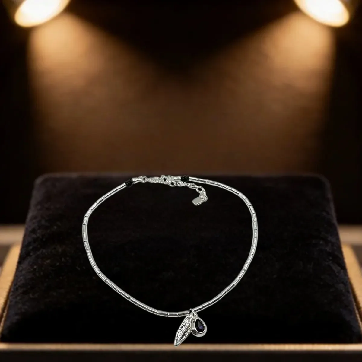 2026 Spain Bright socialite style purple zircon leaf pendant necklace jewelry accessories birthday gift