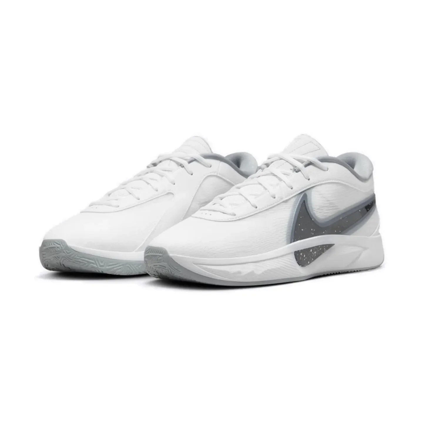 

Мужские баскетбольные кроссовки Nike Giannis Freak 6, белые/черные/серые, универсальные, нескользящие, прочные, низкие, FJ7807-102