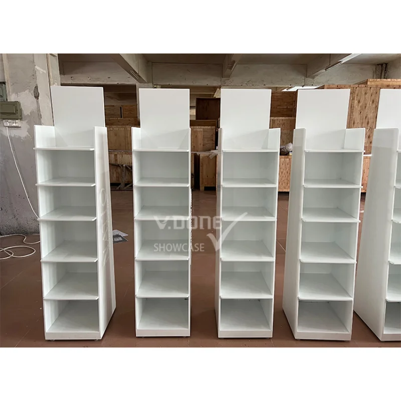 

Customize.Supermarket Store Hot Sale Snacks Candy Store Promotion Tier MDF Paint Display Stand