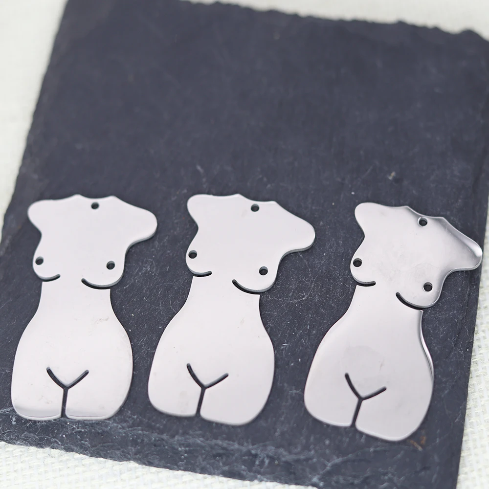 

3pcs Stainless Steel Pendant Sexy Artistic Freedom Female Body Charms For Jewelry Making Earrings Necklace DIY Craft