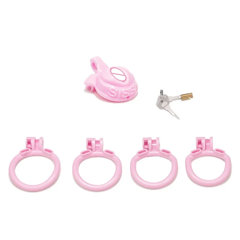 202424  New Sissy Inner/Micro Chastity Cage Penis Rings 정조대 Locked Male Chastity Device Nylon Cock Cage섹스토이 Adult BDSM Sex Toys