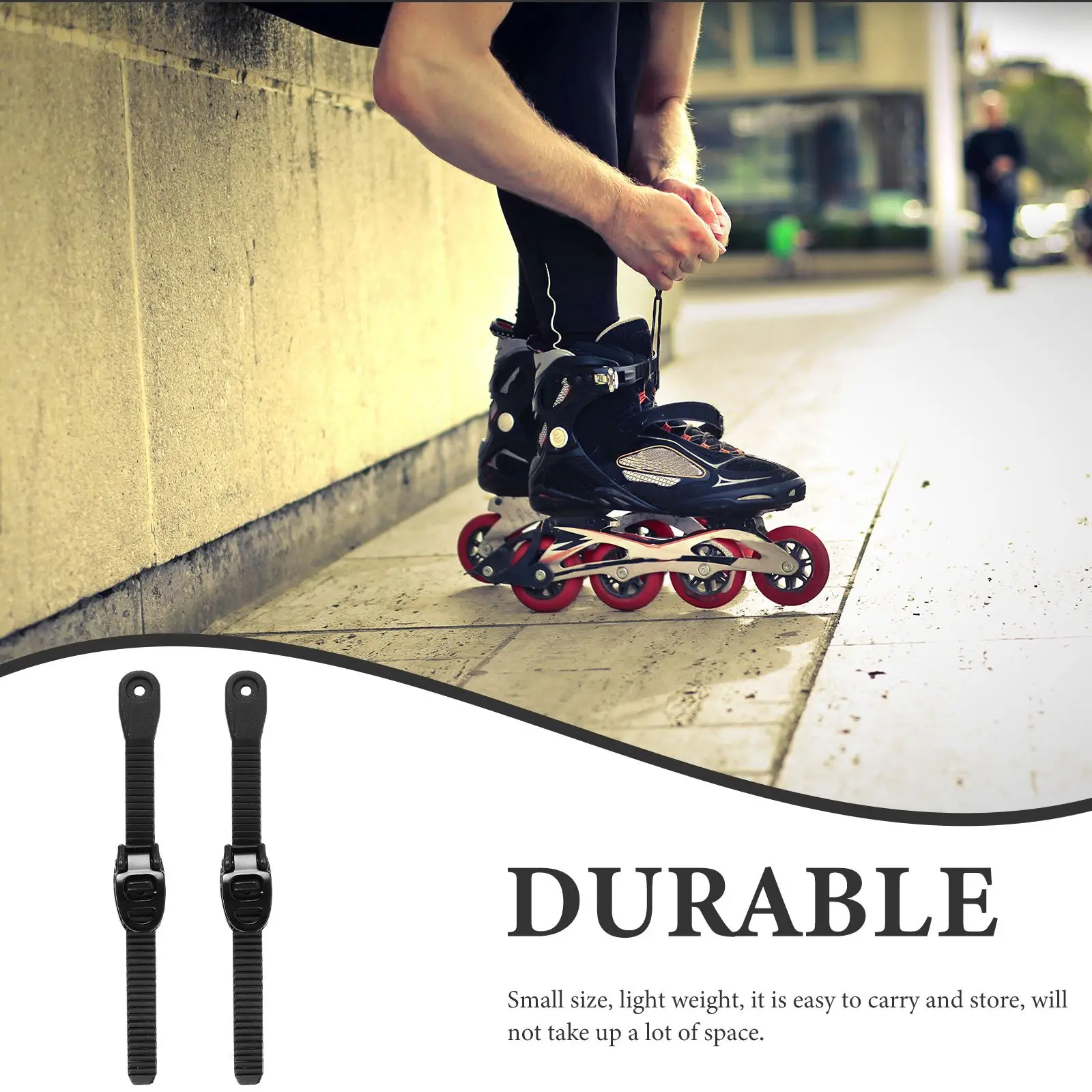 Correas de trinquete para patines de velocidad, hebilla de fijación, Universal, accesorios para patines de ruedas, fácil, 2 juegos