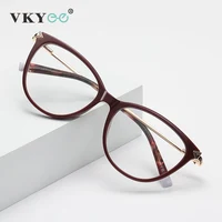VICKY, nueva moda, único, Simple, diseño de ojo de gato, gafas de lectura antiluz azul para mujer, prescripción personalizable LS235