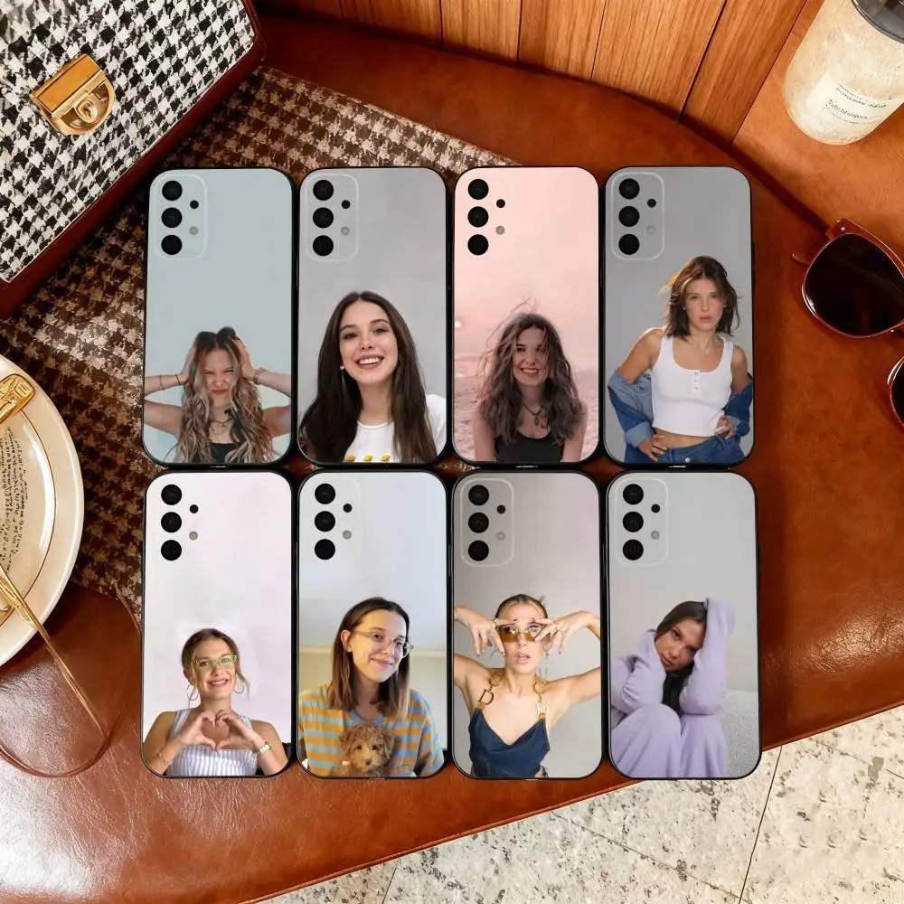 

M-Millie-E B-Bobby-Y Brown Phone Case For Samsung Galaxy A73,A72,A71,A70,A53,A52,A51,Soft Silicone Black Cover