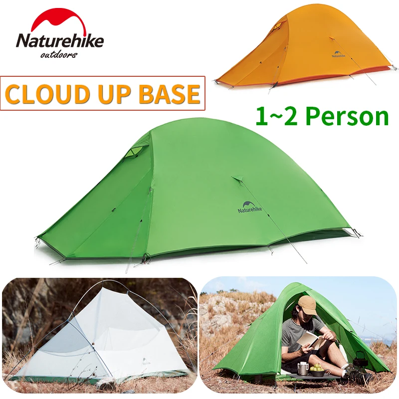 Naturehike Cloud Up Base Tent 1-2 Person 210T Nylon Waterproof PU3000+ Single Double Ultralight Hiking Camping Backpacking Tent