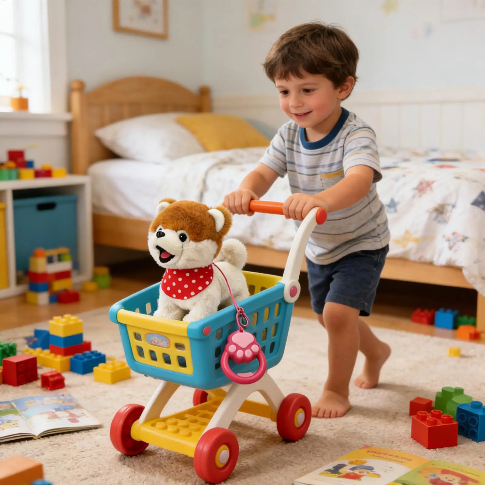 로봇 강아지 시뮬레이션 플러시 전자 강아지, 로봇 강아지, 걷고 짖는 전자 애완동물, 전기 강아지 장난감, 휴일 선물