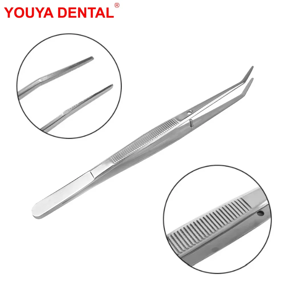 1pc Dental Cotton Tweezers Cotton Roll Filling Clip Stainless Steel Nail Art Nippers Pincers Forceps Medical Surgical Instrument