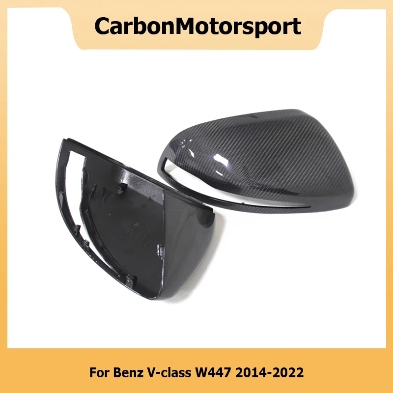 ABS Covered with Real Carbon Fiber Side Door Rearview Mirror Cover For Mercedes For Benz V-class W447 14 15 16 17 18 19 20 21 22