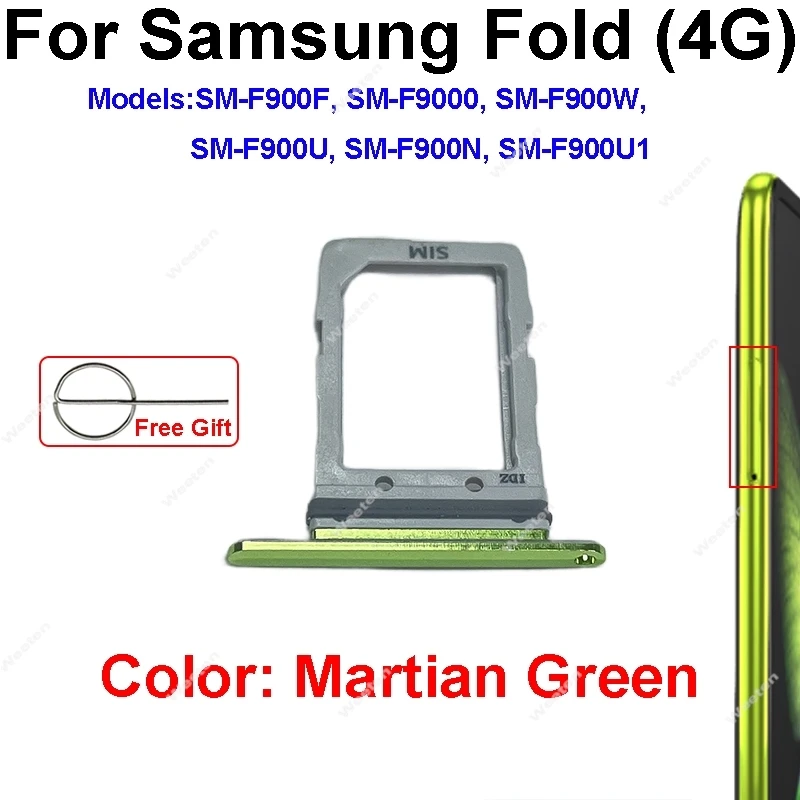 SIM Card Tray Holder For Samsung Galaxy Z Fold 1 2 3 4 Fold2 Fold3 Fold4 F9000 F9160 F9260 F9360 Sim Reader Slot Socket Adapter