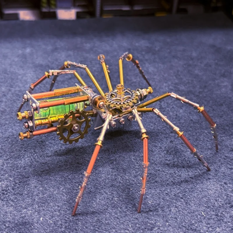 

DIY паук 3d головоломка металлическая модель комплект киберпанк механические насекомые сборка игрушка-100 шт. +