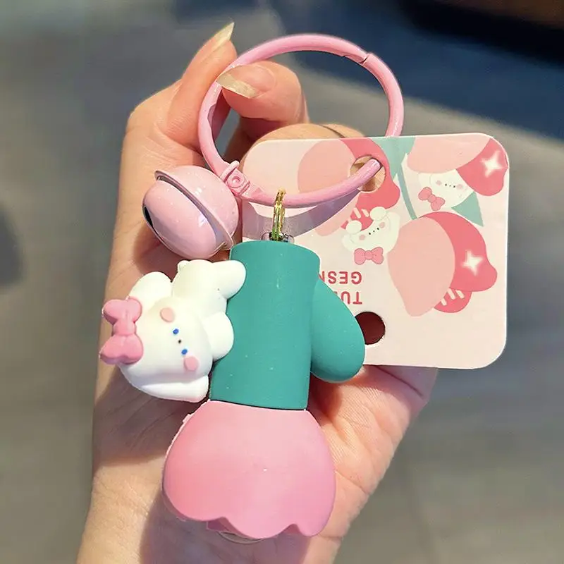 Cinnamoroll Sanrio Kawaii Cartoon Cute Tulip Flashlight Keychain Pendant Anime Plush Toys for Girls Kids Toys Birthday Gift