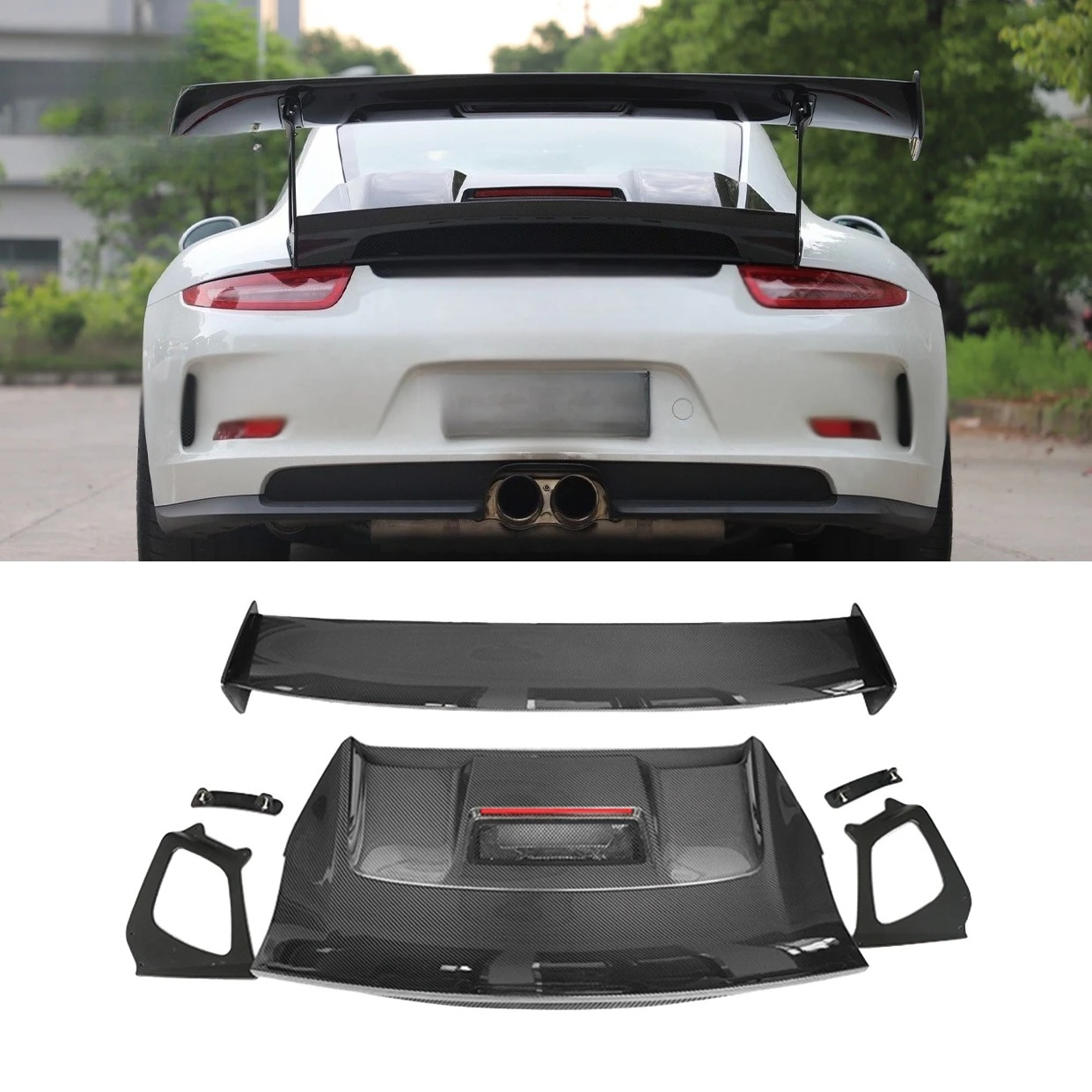 

Carbon Fiber Rear Spoiler for 911.1 911.2 991 GT2-RS Rear Trunk Wing Car Bumper Accessories