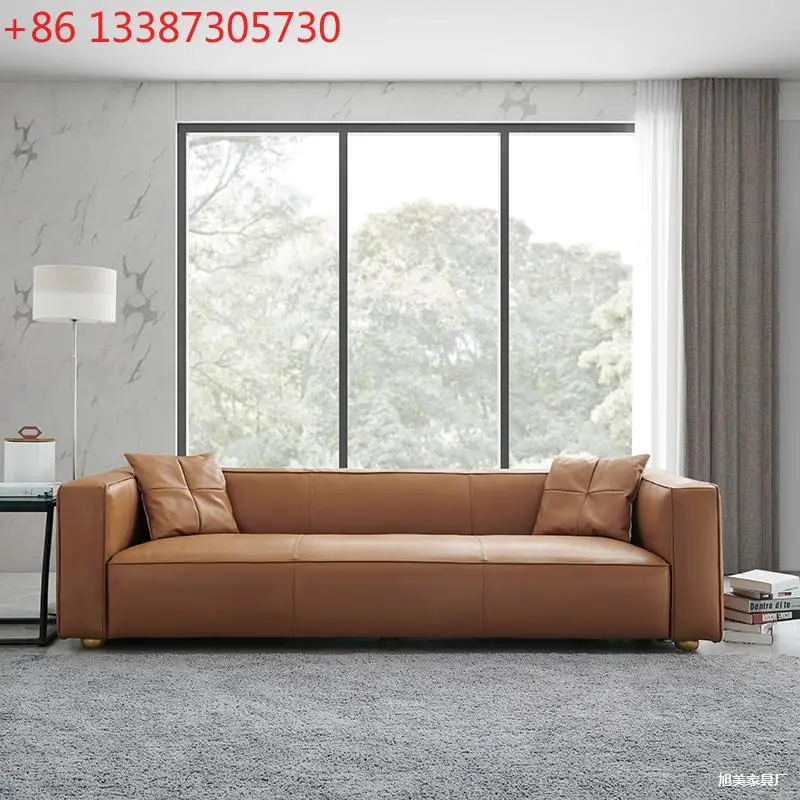 

The first layer of cowhide living room size apartment down Italian light luxury modern simplicity
