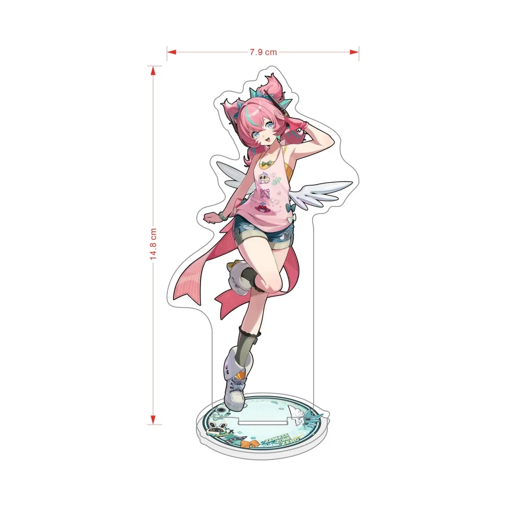Game Zenless Zone Zero 15cm Acrylic Stand Ain Nangong Yu Delusional Angels Costume Desktop Decor Collectible Gift