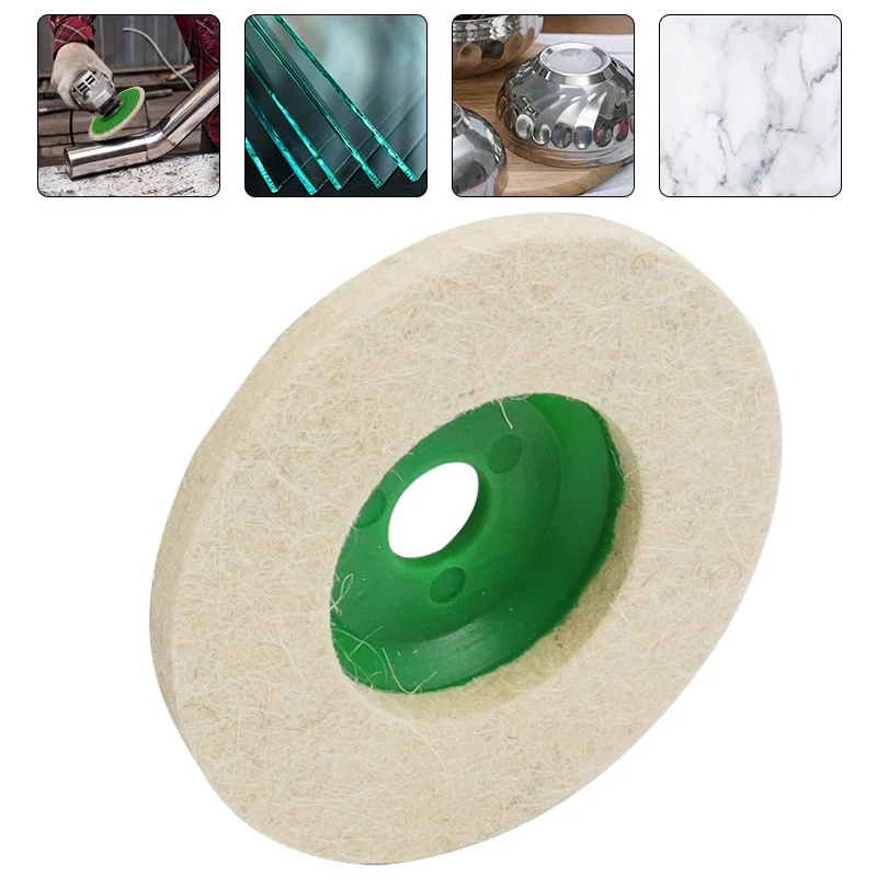 4Inch 100mm Wool Polishing Disc Wheel Buffing Pads Angle Grinder Wheel Felt Polishing Disc For Metal Marble Glass Ceramics