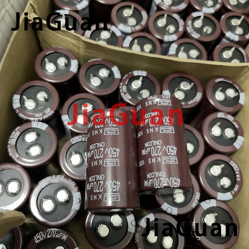 10PCS NEW NIPPON KMS 450V270UF 25X45MM NCC electrolytic capacitor 270UF/450V CHEMI-CON 105 degrees 270UF 450V image 2