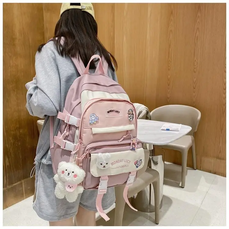 Girls Large Schoolbag Backpack Cute Design Korean Style For Female Students