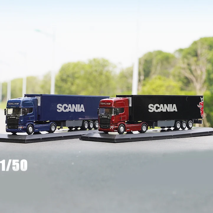 Diecast 1:50 Scale SCA~NI Heavy Tractor Container Truck Model Diecast Metal Vehicle Toys Collection Gifts Souvenir