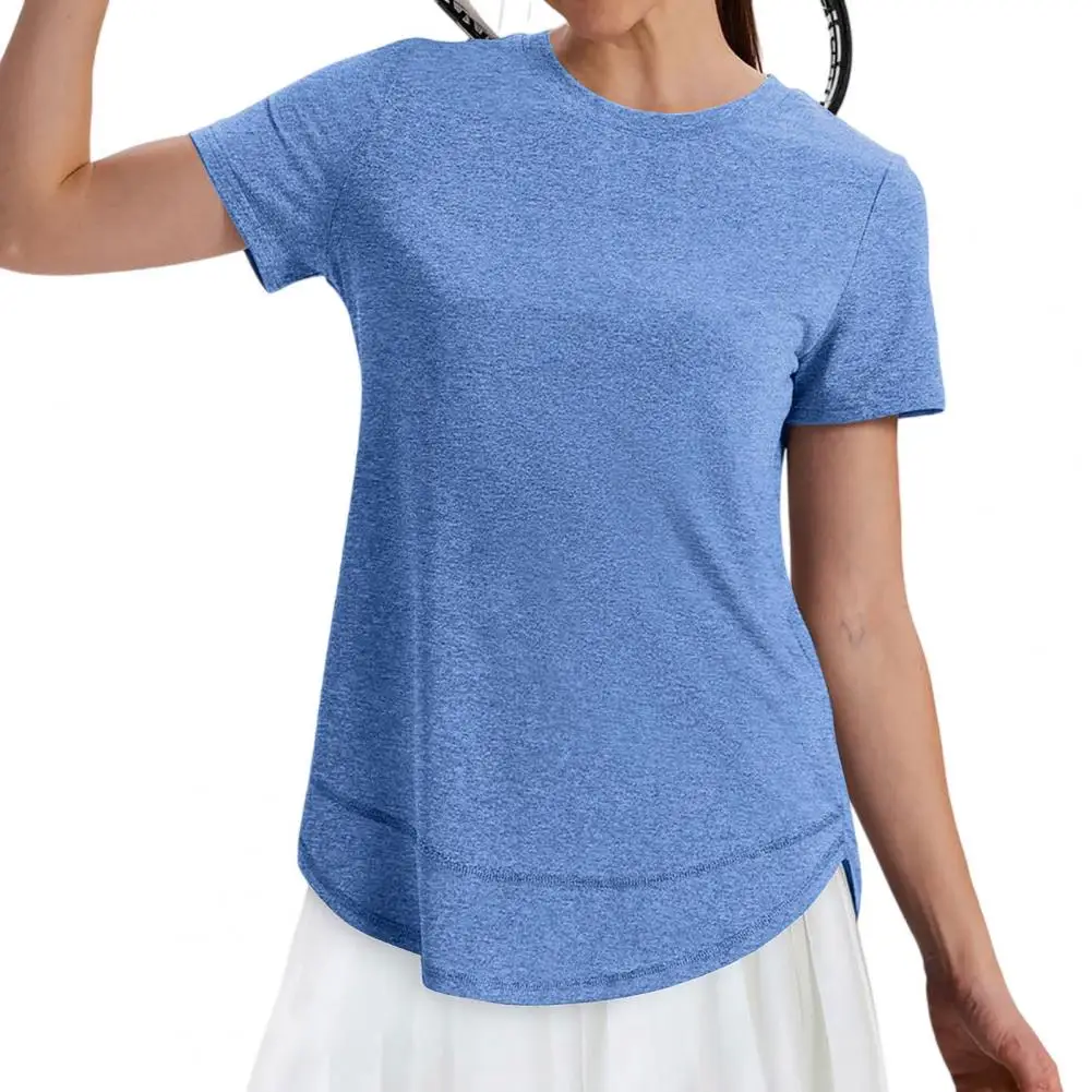 

Lightweight Summer Tops Women’s Round Neck Tee Shirt Short Sleeve Loose Fit Top Soft Breathable Fabric Summer Sporty Wear