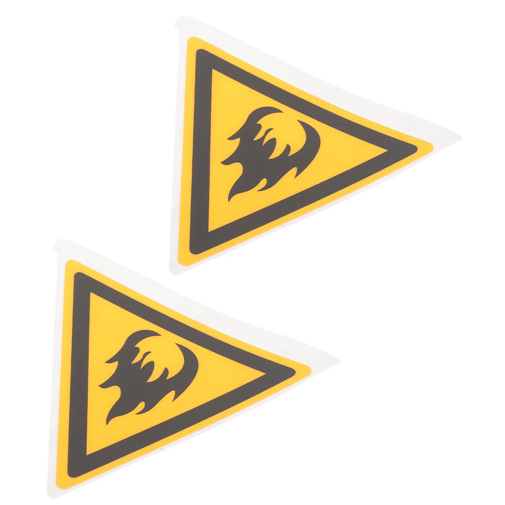 

2pcs Fireproof Signs Bright Symbols PET Material Adhesive Backing Forest Safety Warning Traffic Markers Sticker
