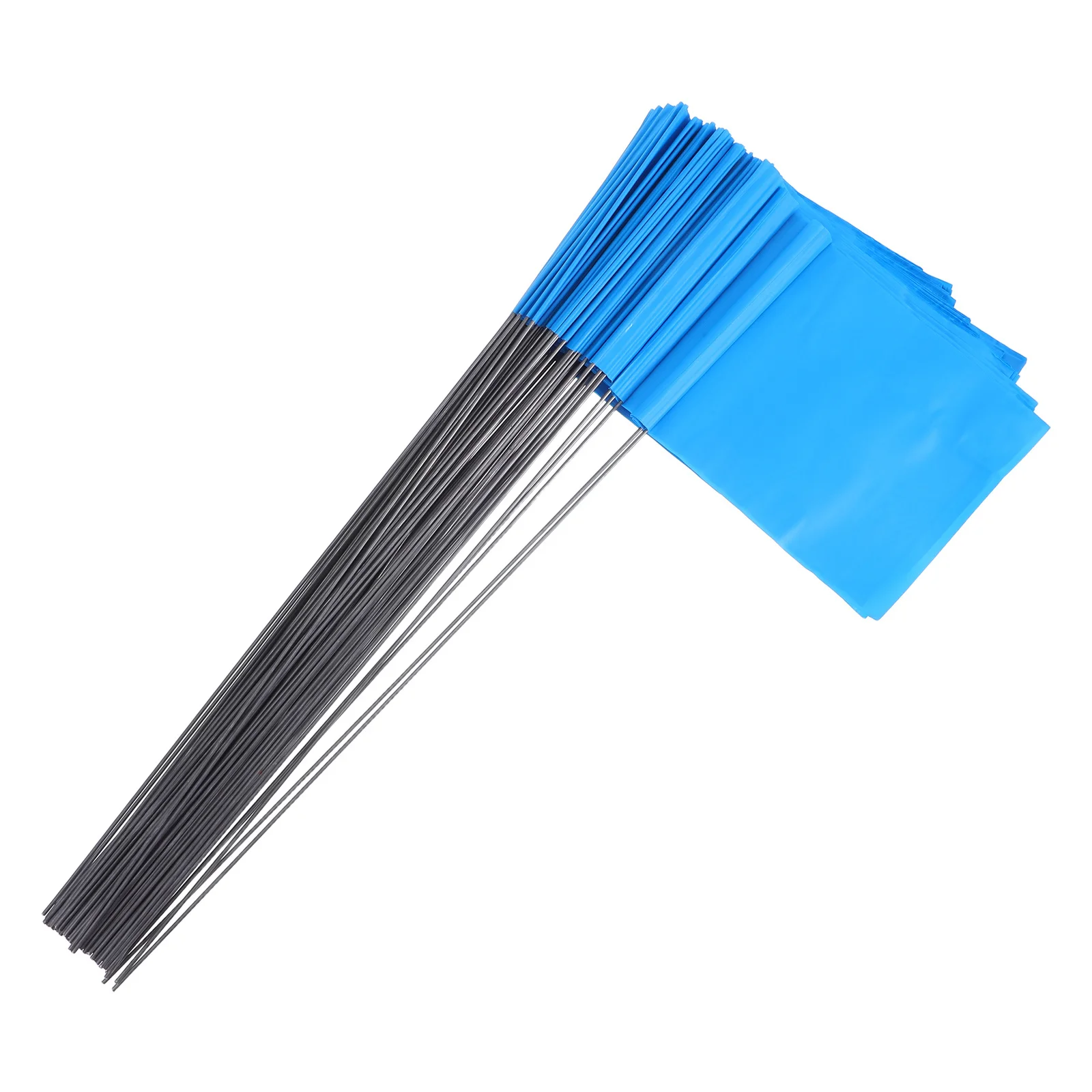 100 個のヤードワイヤーマーカーフラグヤード灌漑芝生マーカーフラグ建設調査安全警告庭の旗灌漑用